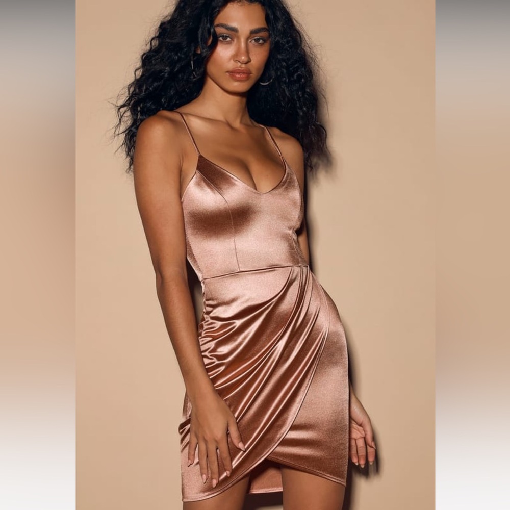 Forever Your Girl Mauve Satin Bodycon Dress